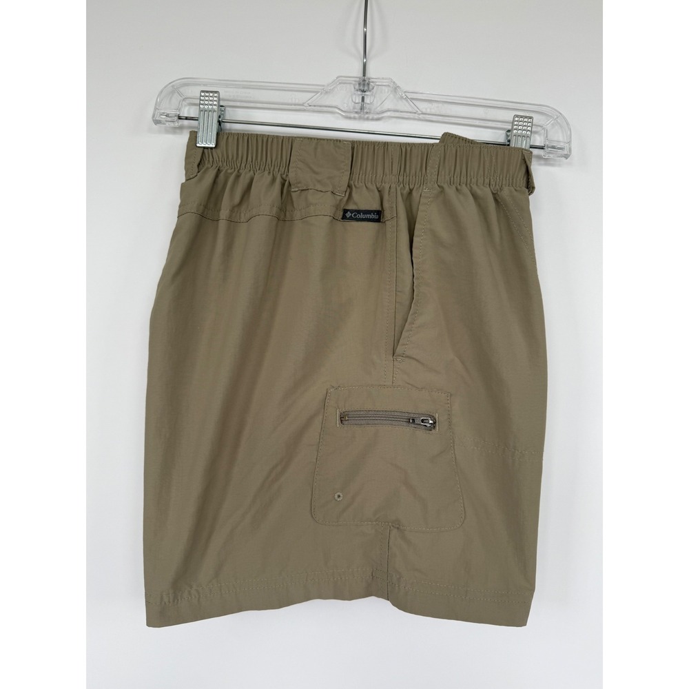 Columbia Women's Tan Nylon Cargo Hiking Trail Shorts Khaki Medium Granola‎ Girl